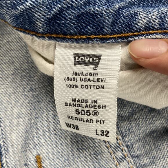 VTG Levi's regular Straight Fit Jeans Men's 38x32 Measured (36x28) Medium Wash - Picture 4 of 11